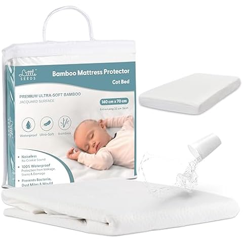 Little Seeds Waterproof Bamboo Baby Mattress Protector Cover
