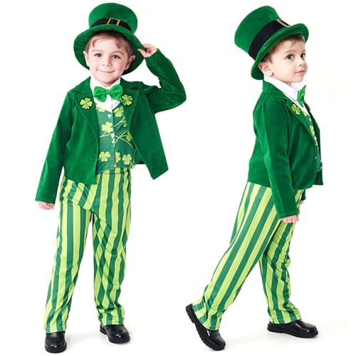 Disfraz completo St Patricks para niños 5 piezas miniatura 4