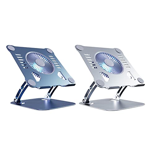 Soporte ajustable con ventilador para notebook gris miniatura 6