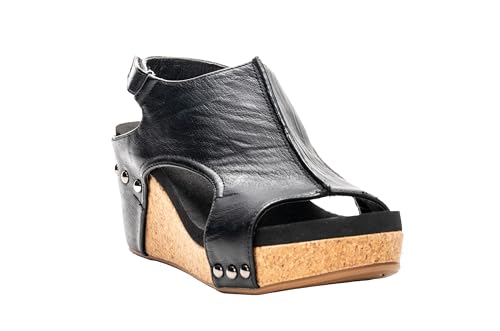 Image of Corkys Footwear Womens Carley Wedges, Featuring Corkys EVA Foam Cushioned Insoles, A 2.5 Inch Heel, Lightweight For All Day Wear, And Hook And Loop Closure