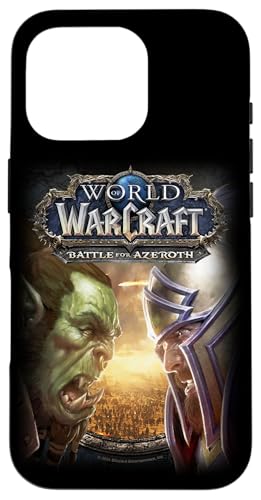 Coque iPhone 16 Pro World of Warcraft Battle For Azeroth avec logo vintage gaming