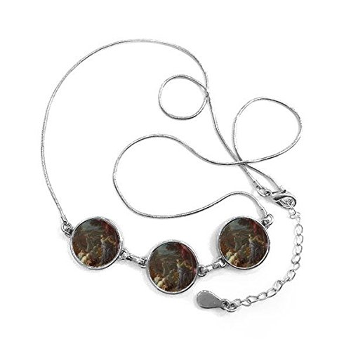 Pendentif collier rond peinture à l'huile : finissez-en avec les bijoux banals et sans âme