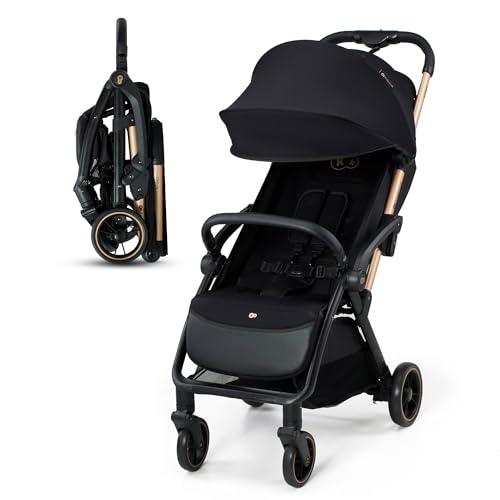 OHMG Poussette Canne Compacte,avec Position Allongée,de La Naissance à 4 Ans (Jusqu’à 25 Kg),Poignée Réglable,4 Roues,avec Ombre Solaire,Poussette