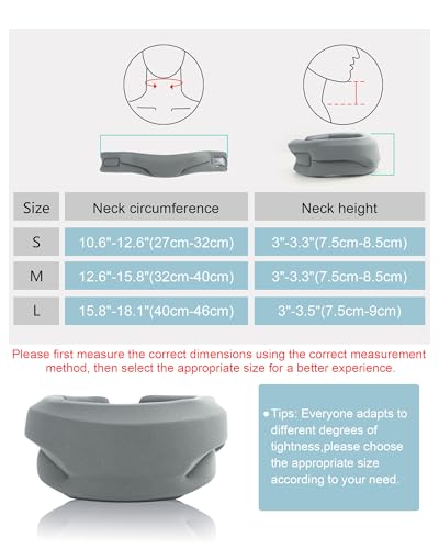Image of Neck Brace for Sleeping - Cervical Collar Relief Neck Pain and Neck Support Soft Foam Wraps Keep Vertebrae Stable for Relief of Cervical Spine Pressure for Women & Men Dove Gray Large Size