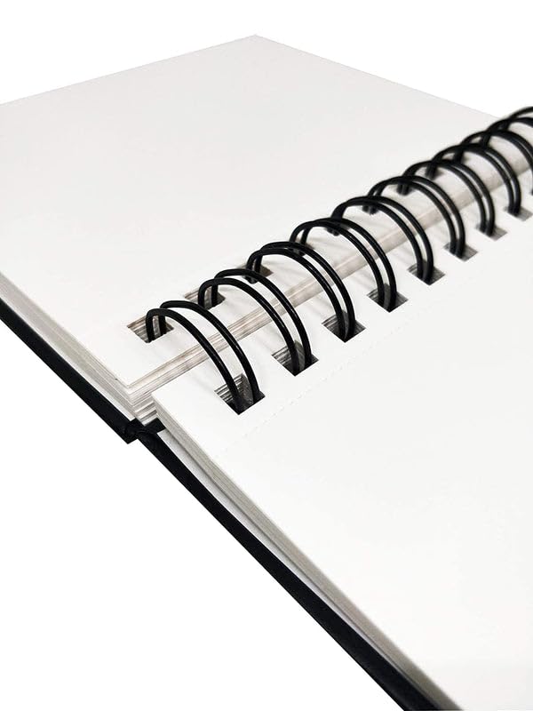 Image of Brustro Artists Wiro Bound Sketchbook, Size A6 (4.1 x 5.8 inches), 116 Pages, 160 GSM | Ideal for Sketching,Shading,Drawing with Pencil,Charcoal,Graphite