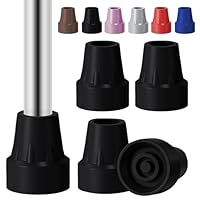 4 Stück Gummifuß für Krücken 19 mm Gehstock Gummipuffer Rutschfest Schutzkappen für Gehstock Krückenstopfen für Gehstock Krücken Klappstock (Schwarz)