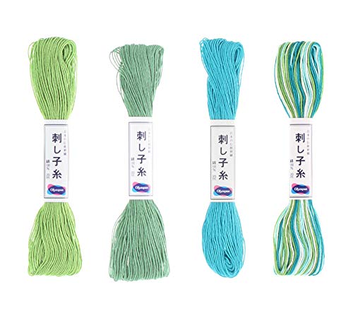 Image of Olympus Sashiko Thread 20m Skein Color Bundles (Spring: 51-06-07-17)