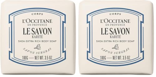 Image of L'Occitane Milk Extra-Gentle Soap: Vegetable Based | Artisanal | Relaxing Scent | Crafted With Lavender From Provence | Gently Cleanse | Vegan (Pack of 2)
