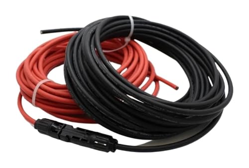 Extensión de cable fotovoltaico, Asamblea de extensión de cable del picovoltio del panel solar con el conector rojo y negro 2.5-6mm2 el 1-10M(2.5mm2 1M)