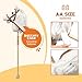 HollyHOME Stick Horse Plush Handcrafted Hobby Horse on a Stick with Wood Wheels Real Pony Neighing and Galloping Sounds for Kids Toddlers White 36 Inches(AA Batteries Required)
