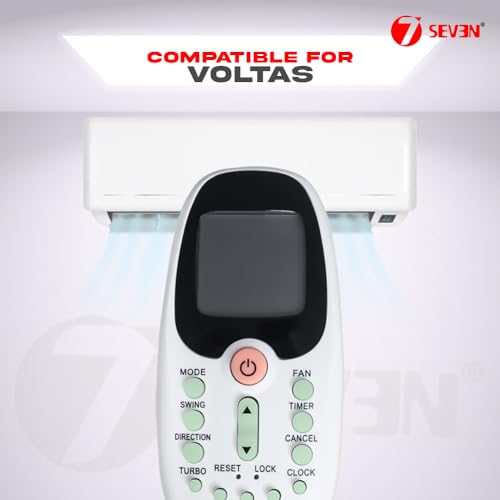 Image of 7SEVEN Compatible with Voltas AC Remote Control R06 /BGE Model 4 Suitable for 1 | 1.5 | 2 Ton Split and Window Air Conditioner - Match Each Key by Key Exactly with existing AC Remotes Function