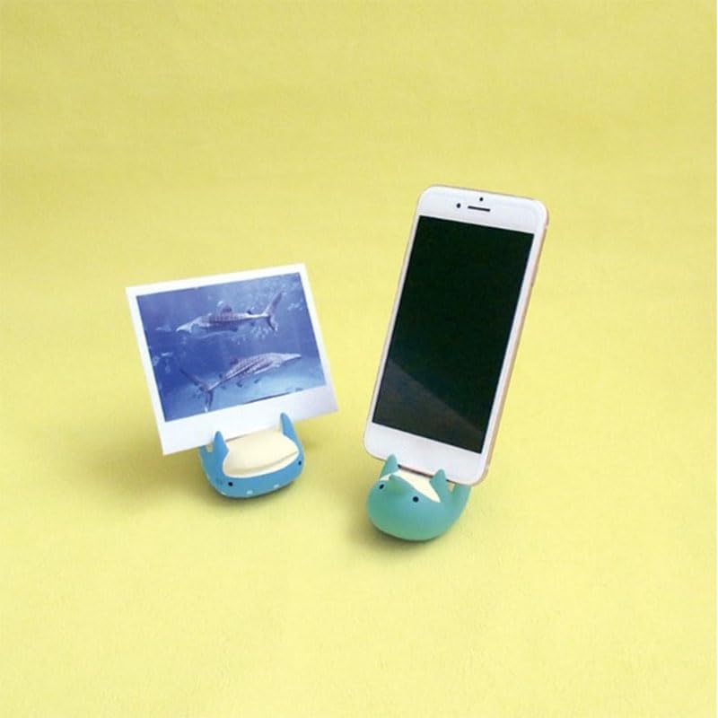 Cyrank Small Phone Stand, Cute Shark Shape Small Desk Cellphone Stand Phone Holder for Desk Mount for Cellphone Tablets Cute Home Decor - Image 3