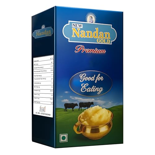 Image of Nandan Gold Vegetable Ghee | Rich, Aromatic, and Nutritious | Ideal for Cooking | 1L Pack of 3