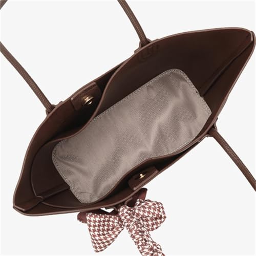Bolso tote grande para mujer de cuero sintético miniatura 5