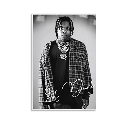 Affiche Lil Durk peinture sur toile 60x90cm idée cadeau pour fan de rap