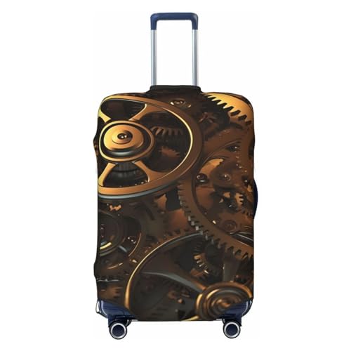 Luggage Cover Elastic Washable Suitcase Cover Dustproof Suitcase Protector Personalized Cool Steampunk Gears Travel Luggage Baggage Covers For 18-32 Inch