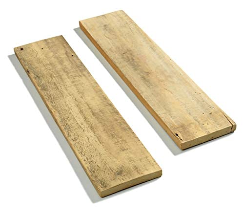 Mark One Home Goods Rustic Farmhouse Reclaimed Wood Shelves | Barnwood Shelves | Set Of 2 | 24 Inches (Genuine Salvaged/Reclaimed) | Made In Usa (Ohio) | 24" X 1" X 6" #TOP3