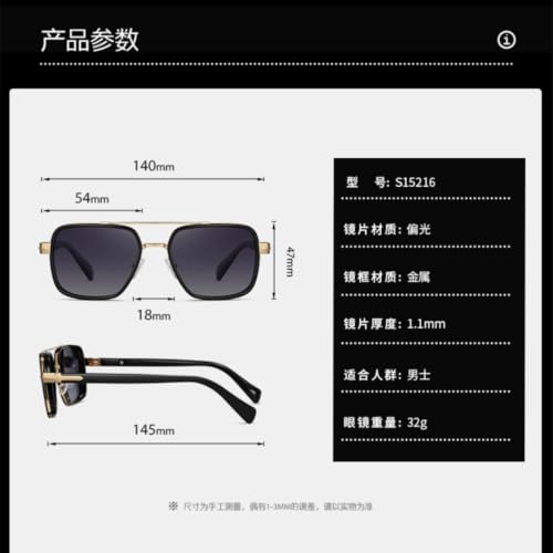 Lunettes de soleil polarisées hommes protection anti-reflet double pont