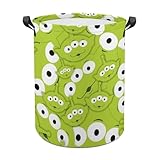 ランドリーバスケット トイストーリー エイリアンたち 洗濯かご バスケット 収納ボックス 洗濯物入れ 収納袋 折り畳み 丸型 大容量 撥水