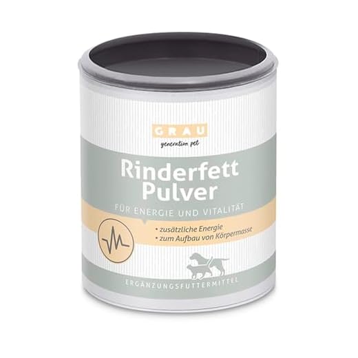 GRAU - das Original - Rinderfettpulver, der schelle Energielieferant mit 80 % Fettanteil, 1er Pack (1 x 200 g), Ergänzungsfuttermittel für Hunde & Katzen