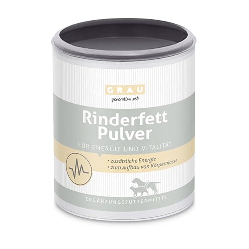 GRAU - El Original - Grasa de Vacuno en Polvo, un aporte rápido de energía con un 80% de Grasa, Pack Individual (1 x 200 g), alimento complementario para Perros y Gatos