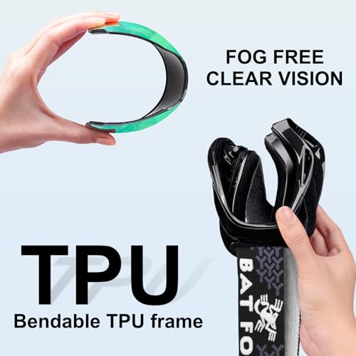 Image of BATFOX Dirt Bike ATV Goggles Motorcycle Gear Riding Motocross Dirtbike 4-Wheeler MX DH Accessories Goggles Glasses for Men Women Youth UV400 Protection Dust-proof Anti-Slip Strap