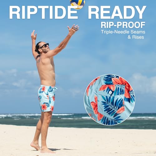 Image of Kanu Surf Men's Big Viper Extended Size Stripe Swim Trunk