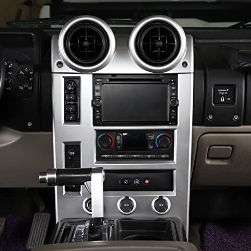 Piugilh Car Central Control Dashboard Navigation Panel Sticker Interior Trim Cover For Hummer H2 2003-2007 Car Accessories,Air Vent Cover Trim,2 Pcs #TOP6