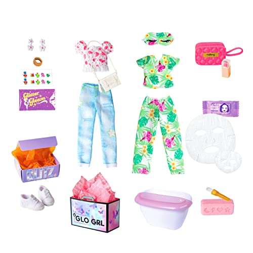 Far Out Toys Glo-Up Girls Tiffany Blonde Fashion Doll, 25 Fabulous Suprises, Accessories, Purses, Bath Bomb, Spa Face Masks, Color-Changing Nail Play #TOP3