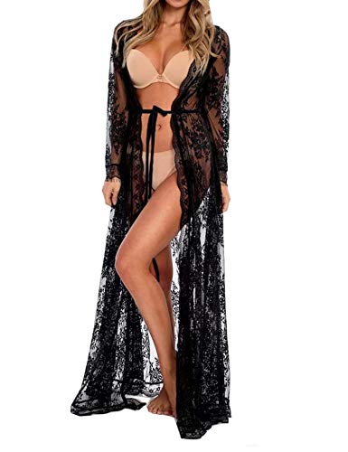 Orshoy Damen Lange Kimono Cardigan Strand Spitze Sommer Bluse Tops...