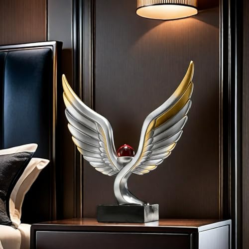 Estatua Abstracta de Águila con Bola de Cristal Decorativa miniatura 2