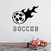 Zdklfm69 Adesivi Murali Adesivi da Parete Grafica per Il Calcio Adesivi in ​​Vinile per Il Calcio Adesivi per Camera da Letto per Ragazzi Sport Decalcomanie per Carta da Parati per Bambini 76x76cm