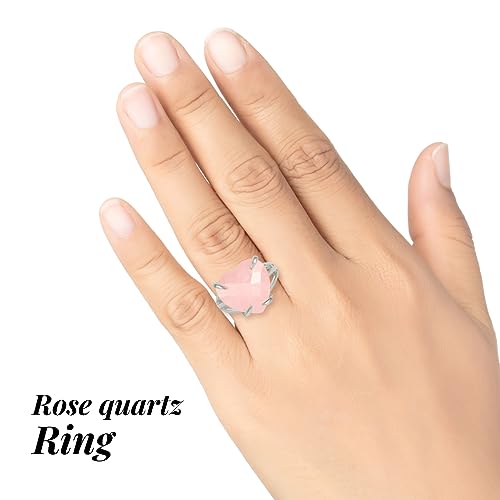 Image of Reiki Crystal Products Adjustable Rings, Amethyst, Black tourmaline, Goldstone brown, Green Jade, Lapis Lazuli, Opalite, Red Jasper, Rose Quartz, Tiger eye, Gemstone Ring
