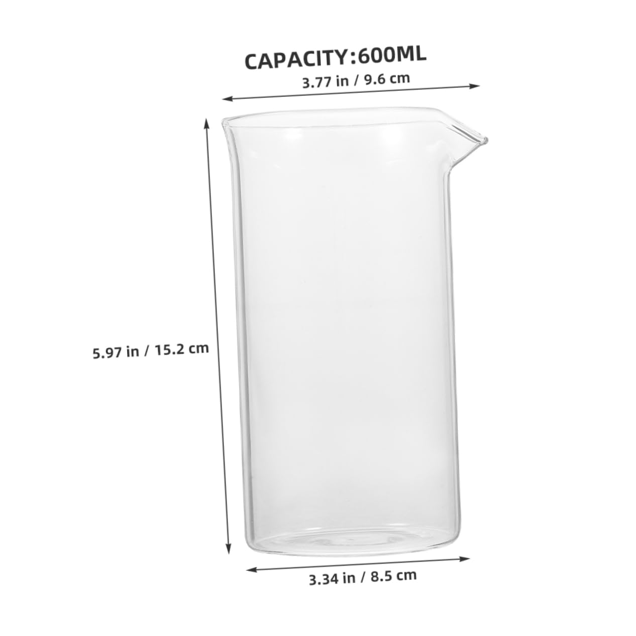 VINTORKY Glass Coffee Press Replacement Cup Sturdy Kettle for Brewing Espresso Tea Easy to Clean Versatile Use for Kitchen Office Lightweight Glass Design