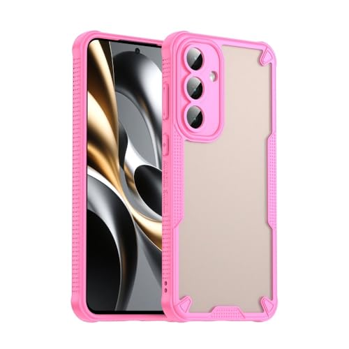 Coque Samsung S22 rose rigide en silicone givré pour protection arrière
