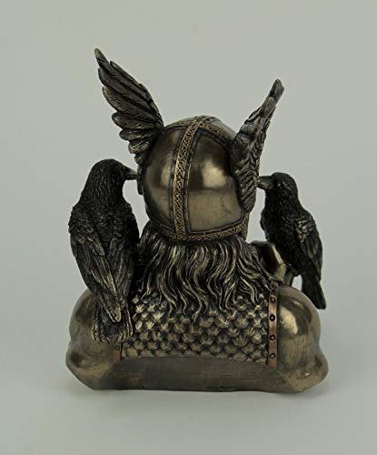 Estatua de Odin de 9 pulgadas con acabado en bronce miniatura 4
