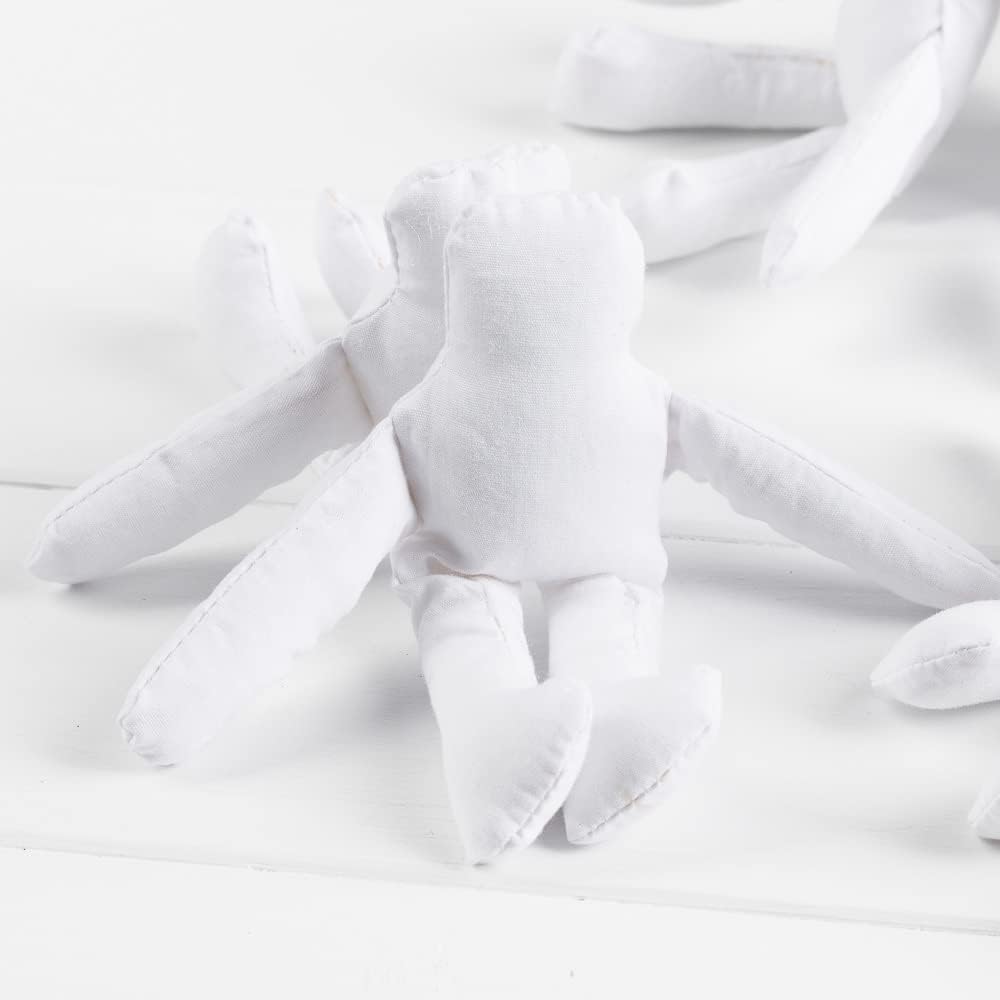 Factory Direct Craft Group of 6 Cloth Doll Body Blank Models - Pre-Stuffed Natural Muslin Doll Bodies for Making Therapy Reiki Energy Dolls, Angels, Scarecrows, and Primitive Dolls (5 Inches)