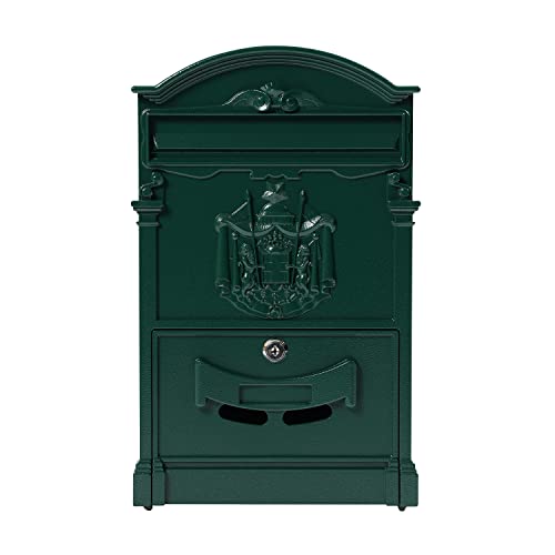  EFFE Cassetta Postale Residence in Alluminio Colore Verde - Dimensioni: 410x260x90 mm