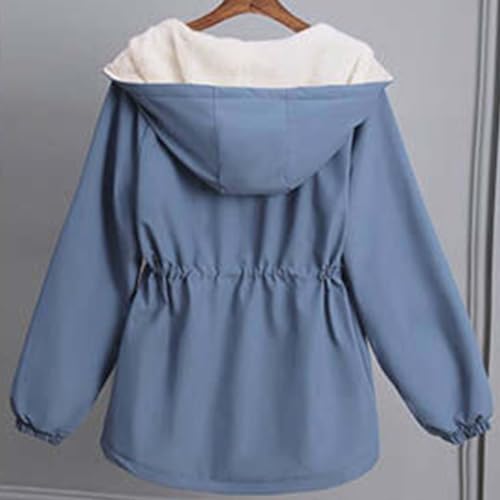 XUNRYAN Teen Girls Winter Jackets Sherpa Lined Quilted Lightweight Jacket Warm Cotton Down Coat Hooded Parka Anorak Outwear2