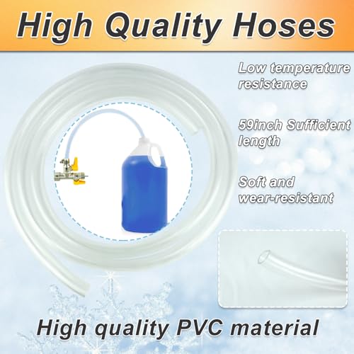 Image of Upgraded RV Winterization Kit Full Flow RV Winterization Parts 3-Way Brass Dual Shutoff Design Freezer Protection by-Pass Pump Converter Valve Replacement Kit (1 /2 inchNPT)