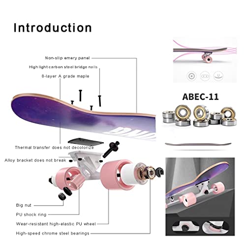 KITCISSL 8-Layer Maple Dancing Longboard