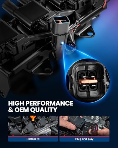 Image of KAX Ignition Coils & Spark Plugs Set Fit for MIT Endeavor, Galant | (w /tool) Endeavor 2004-2008, Galant 2004-2007 3.8L UF481