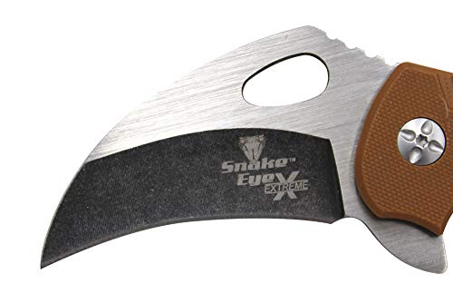 Snake Eye Tactical Extreme Heavy Duty Everyday Carry Karambit Style Smooth One Hand Opening Folding Pocket Knife - Ideal For Recreational Work Hiking Camping (G-10) #TOP2