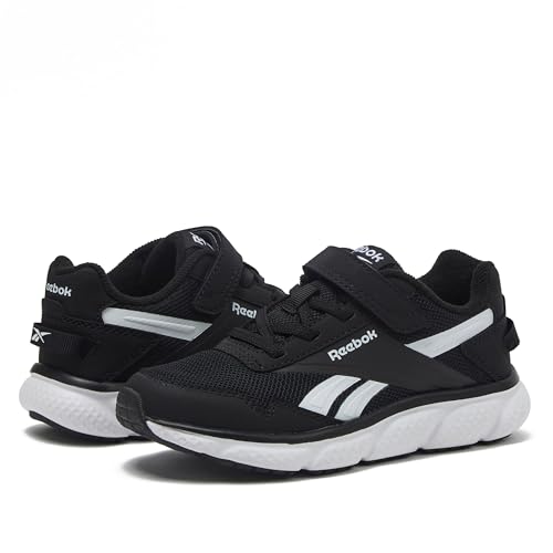 Reebok Swiftstrike 1V Athletic Kids and Toddler Shoes for Girls and Boys, Sneakers Size 5-10 and 11-7, Black/White, 6