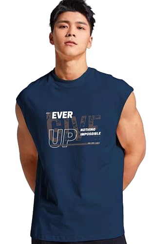 JUARI BE A GENTLEMAN Men's Sleeveless Tank Top – Premium Cotton Blend Muscle Fit Gym Vest | Casual Summer Workout Shirt | Breathable & Lightweight Fitness Wear for Bodybuilding, Running & Daily Use
