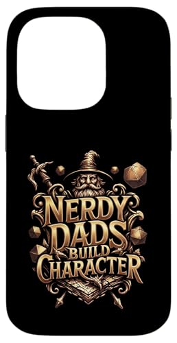 Nerdy Dads Build Character Funny RPG Dice Tabletop Gamer �X�}�z�P�[�X iPhone 14 Pro �p