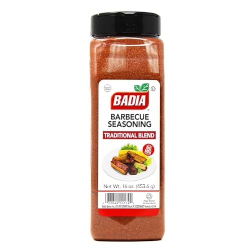 Badia Barbecue Seasoning Traditional Blend, 16 oz – Perfect for Ribs, Chicken, Steaks, Burgers, and Marinades – Bold Flavor for Backyard BBQ