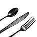 Eslite Black Stainless Steel Flatware Sets,40-piece, Service for 8