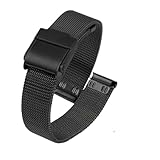 POYNMRE Correa de reloj Casio Retro pequeña dorada A159w LA670 LA680 LA690 A158/A159/A168/169, correa malla transpirable Milán for hombre y mujer(Noir,13mm LA-670)