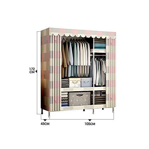 Garde-robe portative en tissu stable pour placard de chambre encombré